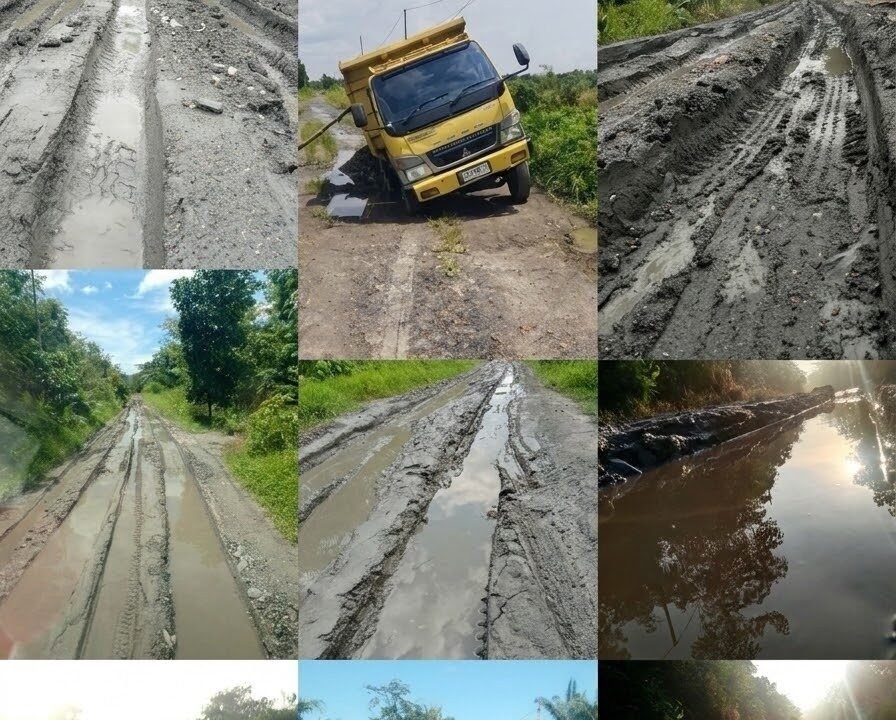 Jalan Sebambang–Senujuh Sulit Dilalui, Warga Harapkan Perhatian Pemkab Sambas