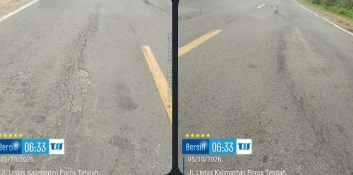 BARU SEUMUR JAGUNG SUDAH HANCUR! Sekitar 500 Meter Jalan Provinsi Sanggau-Sekadau Bergelombang Parah Membahayakan Pengendara*